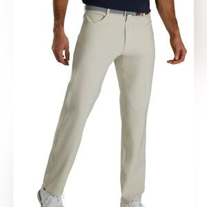 FootJoy Golf Pants Mens 40x34 Beige Stretch Flat Front Performance Golf